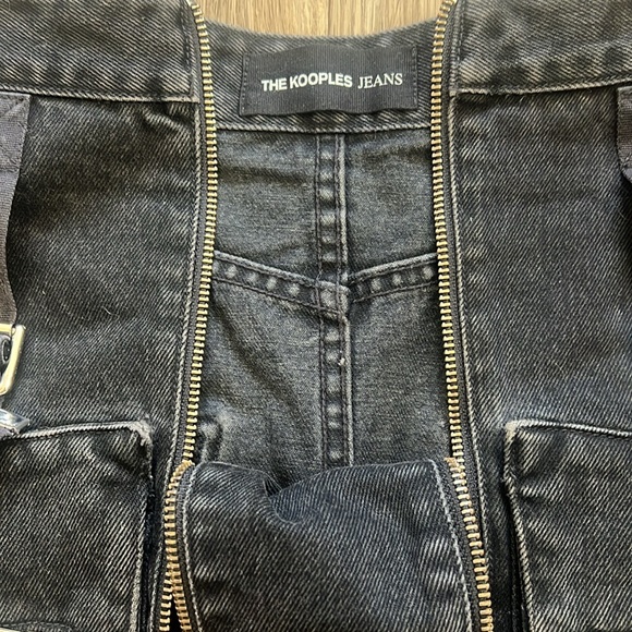 The Kooples Jean Denim Mini Skirt- utiliarian style - Picture 4 of 5